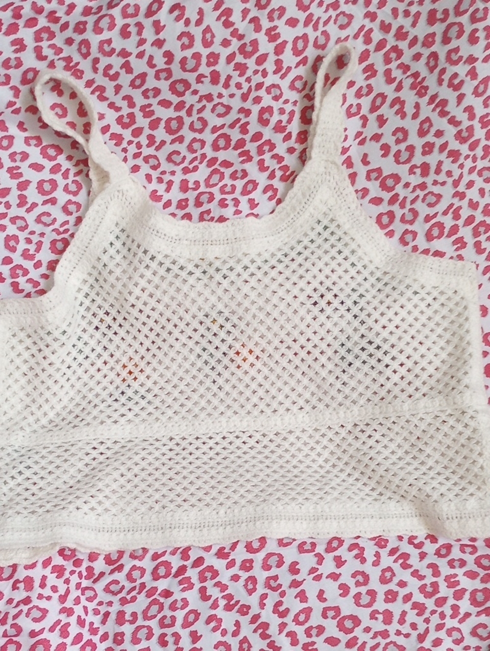 Rebellion Cream Open-Weave Knit Tank - Picture 3 of 3